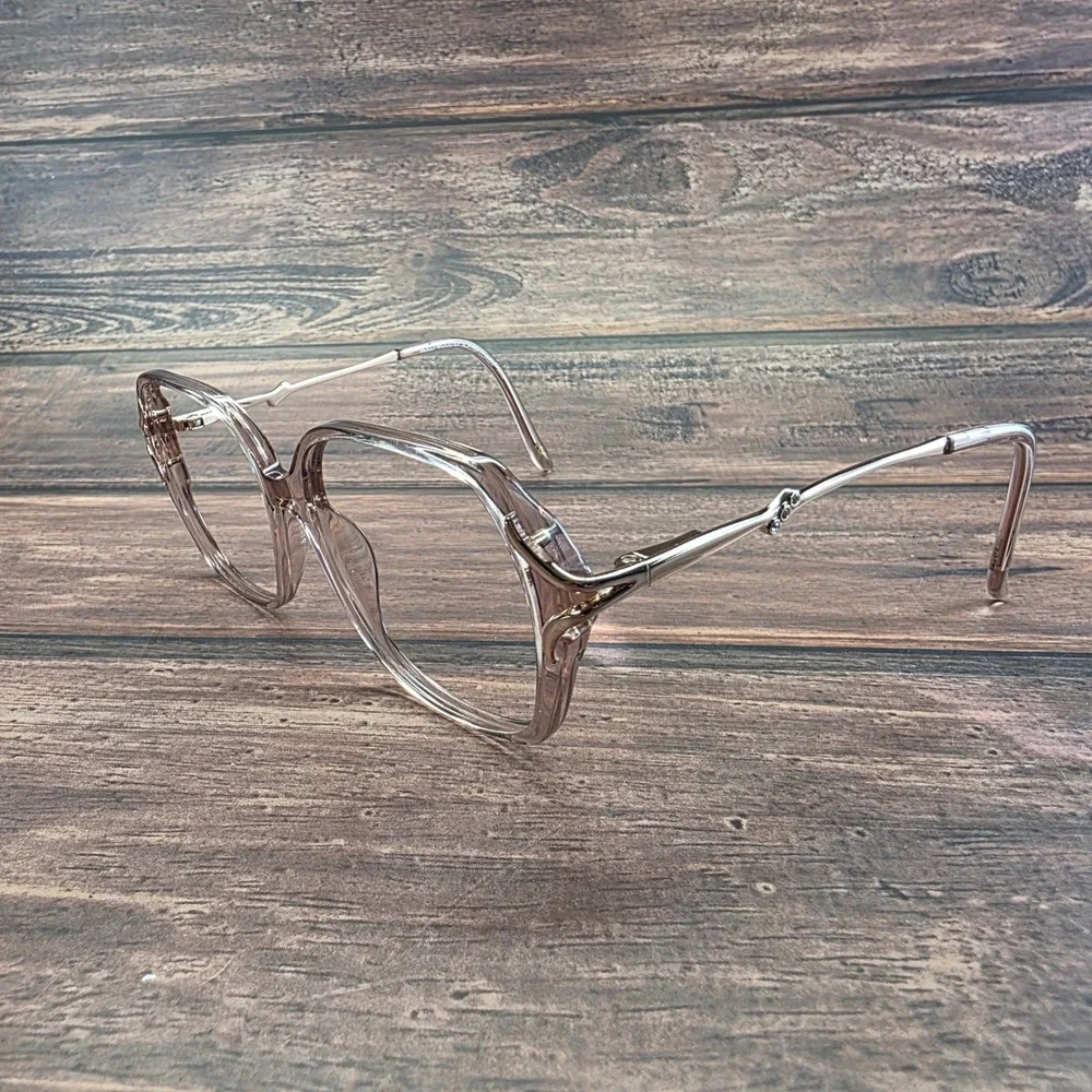 Sophia Loren by Zyloware M087 Eyeglasses Translucent Brown Gold Rhinestone 55-16